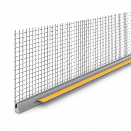Profil etansare ferestre cu plasa din fibra de sticla 6 mm gri, 2.5 m